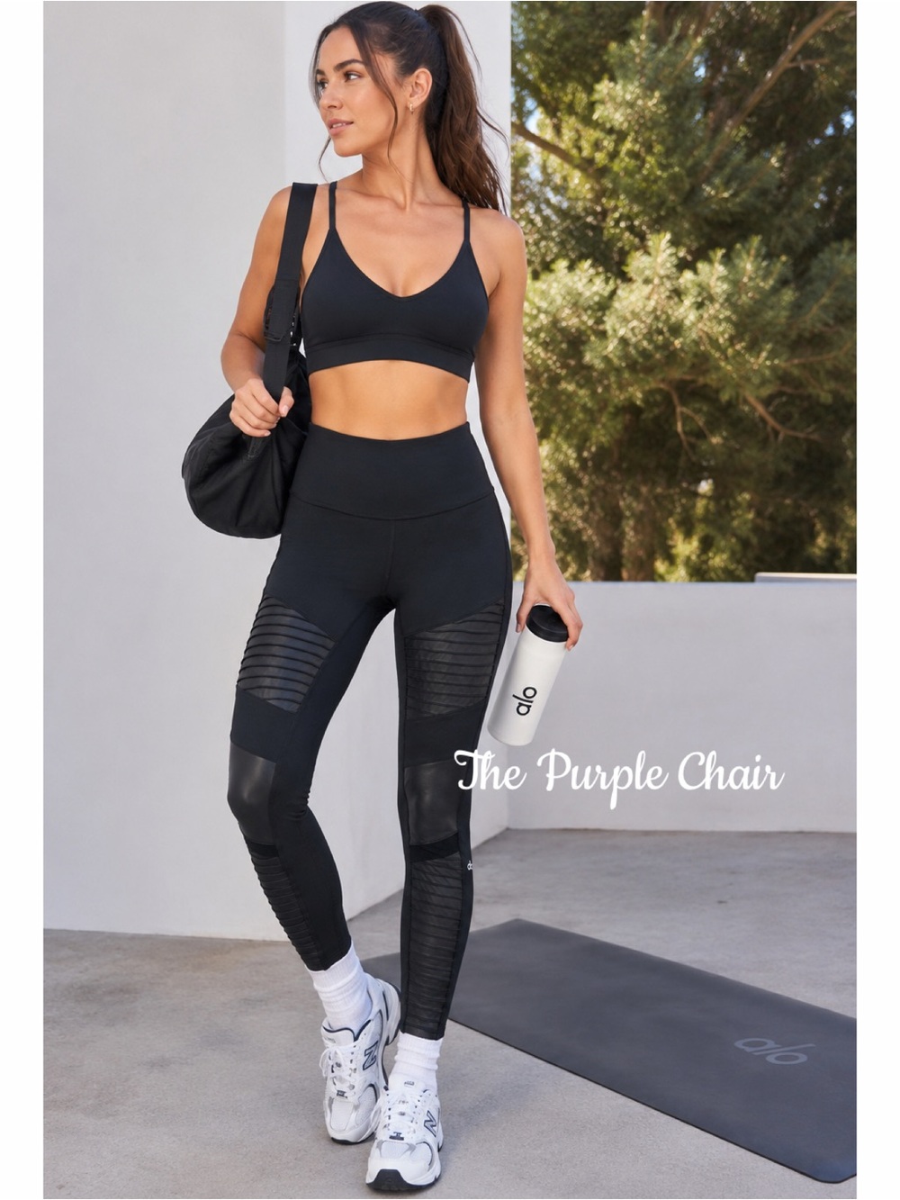 ALO Black Moto Leggings M